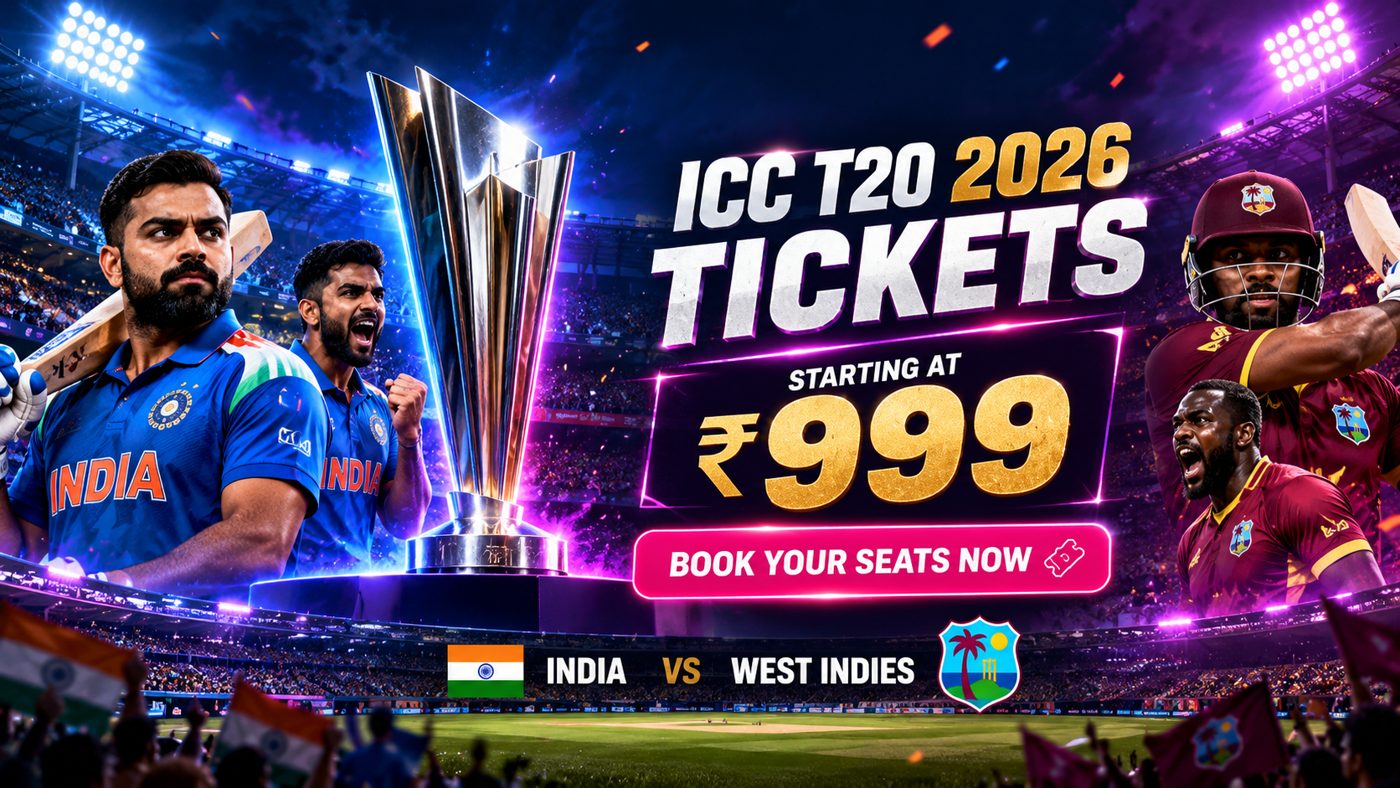 India vs West Indies T20I Tickets. Book your seats now!